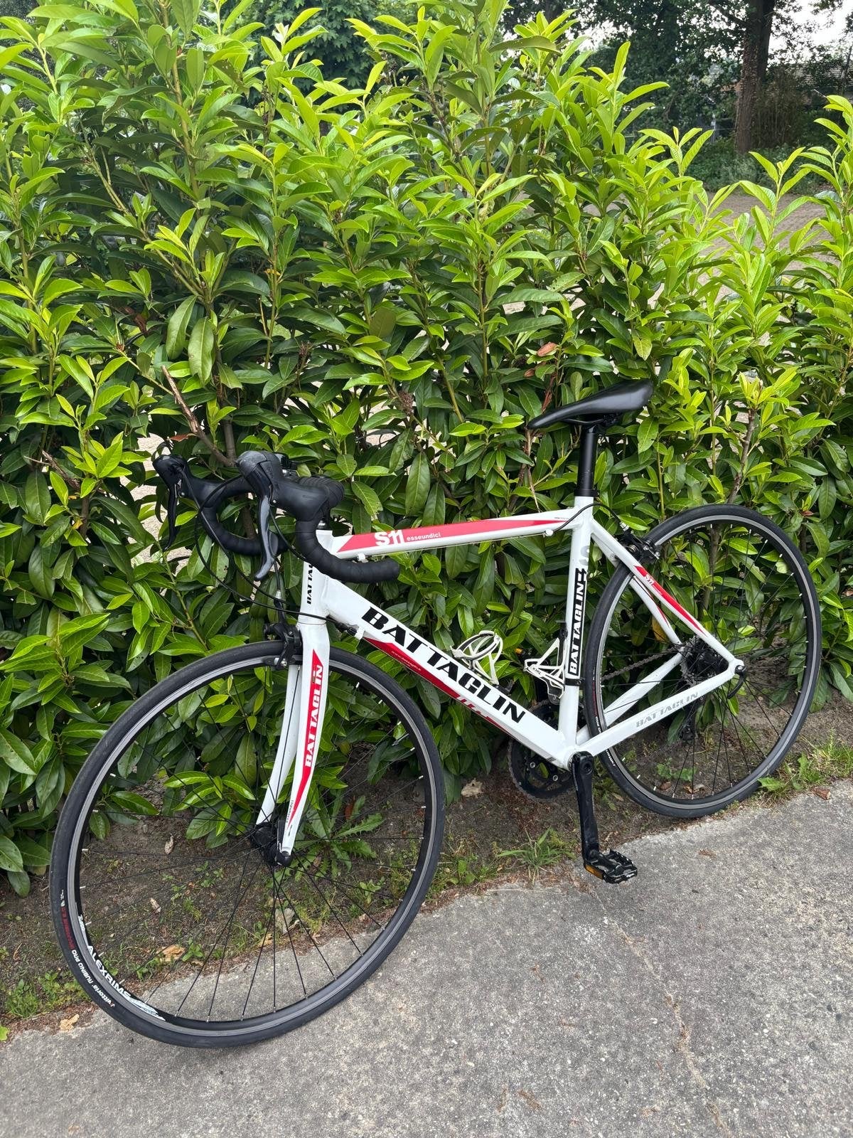 Battaglin S11 Racefiets - Wit/Rood, Fietsen en Brommers, 28 inch, Gebruikt, Aluminium, 15 tot 20 versnellingen