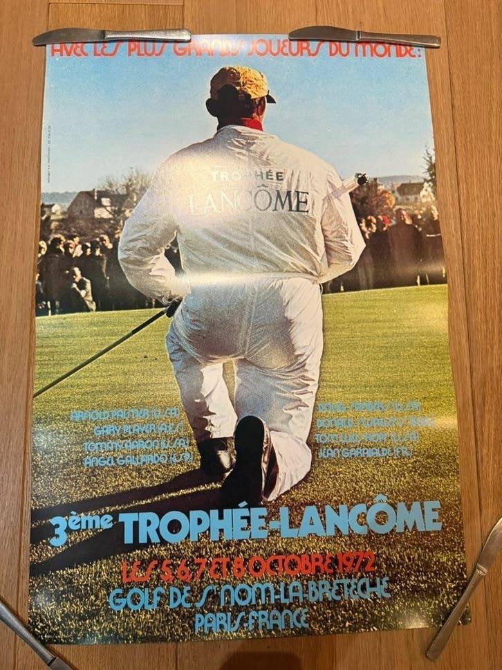 Golfaffiche 3e Trophée Lancôme 1972 Palmer Player, Rechthoekig Staand, Ophalen of Verzenden, Zo goed als nieuw, Sport