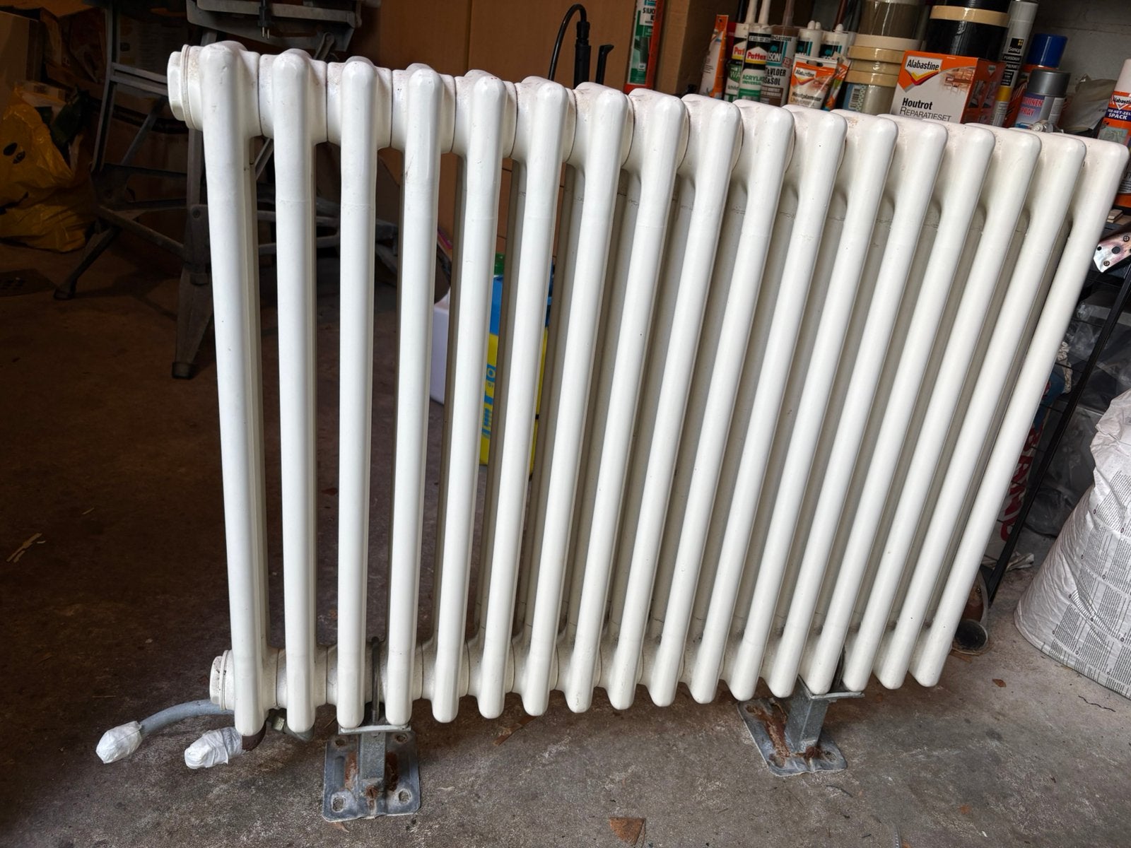 Vintage design lamellen radiator, Ophalen, Gebruikt, Radiator, 60 tot 150 cm