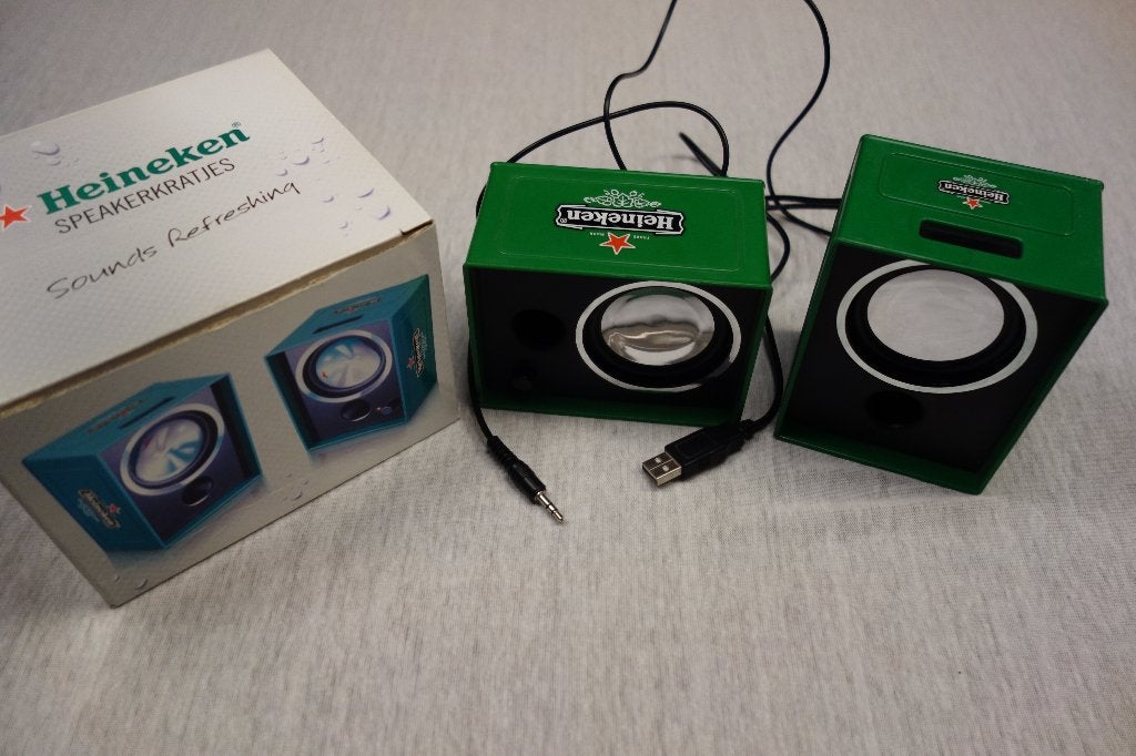 Heineken set speakerkratjes, Ophalen of Verzenden, Zo goed als nieuw, Overige typen, Heineken