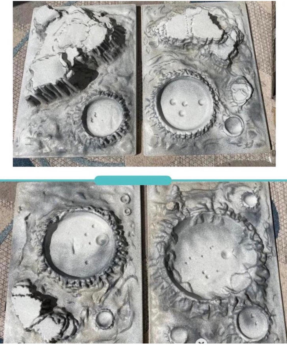 Vintage moon terrain diorama bases. Made in Germany by Eco, Ophalen of Verzenden, Gebruikt, Diorama