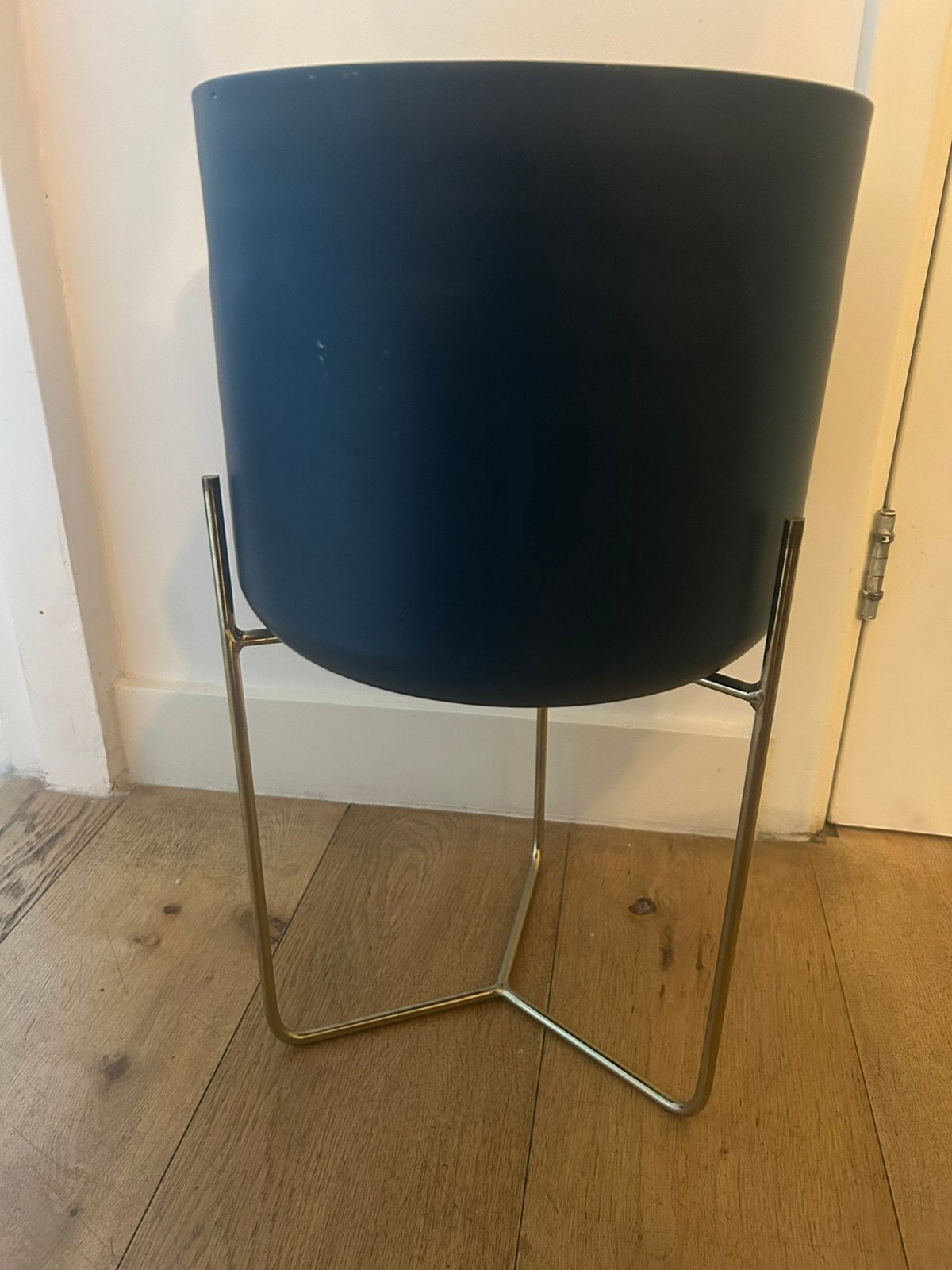 Zara home metalen bloempot, Ophalen, Gebruikt, Blauw, Metaal