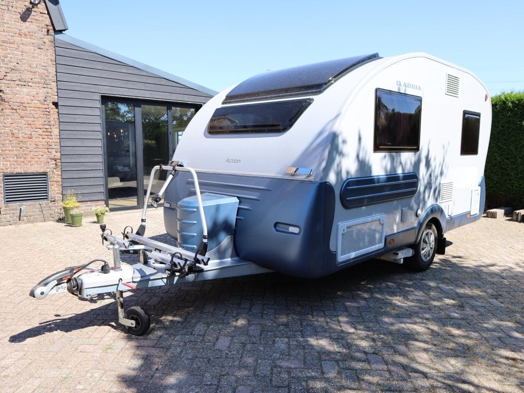 Adria Action 391 LH luifel, mover, fietsenrek, Caravans en Kamperen, Overige typen, Rondzit, Tot en met 2, Bedrijf