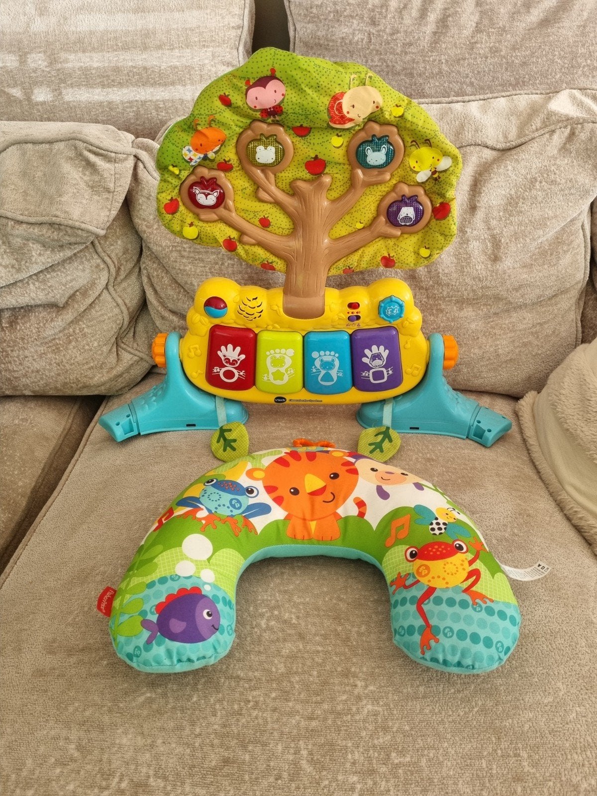 VTech Babygym met piano en tril/muziekkussen, Ophalen of Verzenden, Gebruikt, Babygym, Met licht