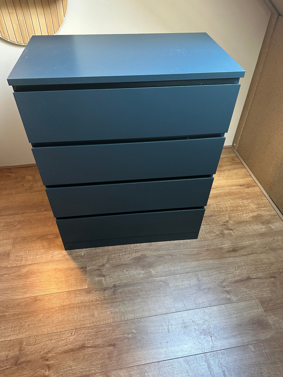 IKEA Malm ladekast met 4 lades - Donkerblauw, Ophalen, 100 tot 150 cm, 50 tot 100 cm, Zo goed als nieuw