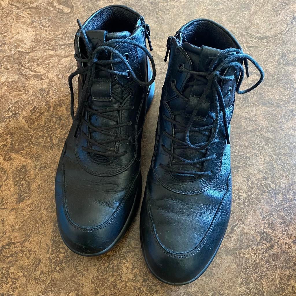 ECCO ENKELHOGE VETER/RITS SCHOENEN 38, Kleding | Dames, Schoenen, Zwart, Overige typen, Ophalen of Verzenden, Gedragen