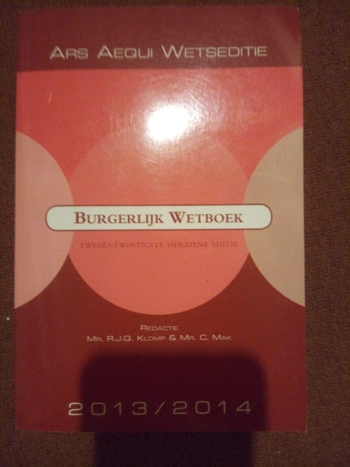 Burgerlijk Wetboek 2013/2014 - Ars Aequi Wetseditie, Gelezen, Verzenden, WO, Mr. R.J.G. Klomp & Mr. C. Mak