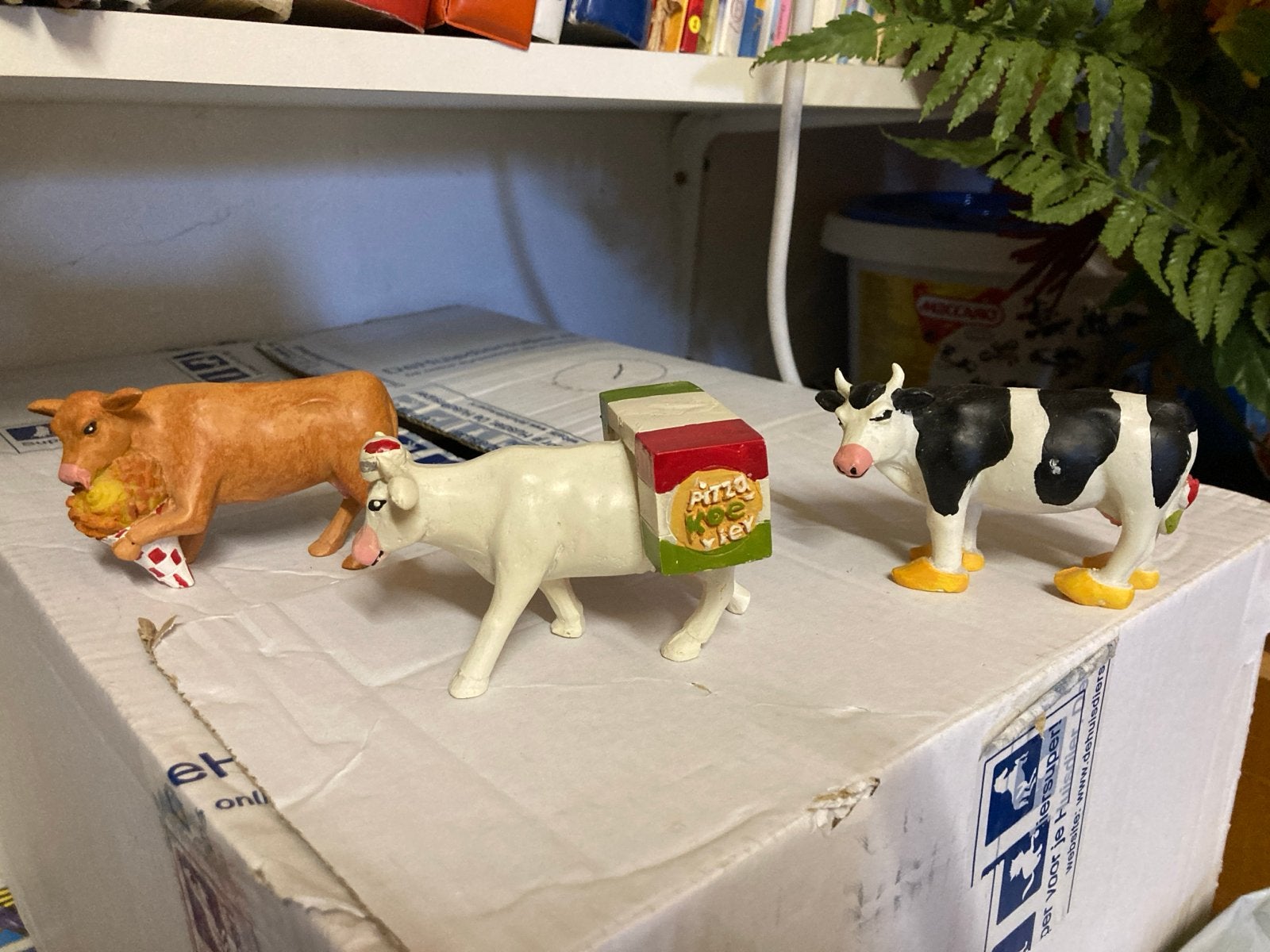 Leuke Koeien Beeldjes - Set van 4, Ophalen of Verzenden, Gebruikt, Boerderijdier, Beeldje of Figuurtje