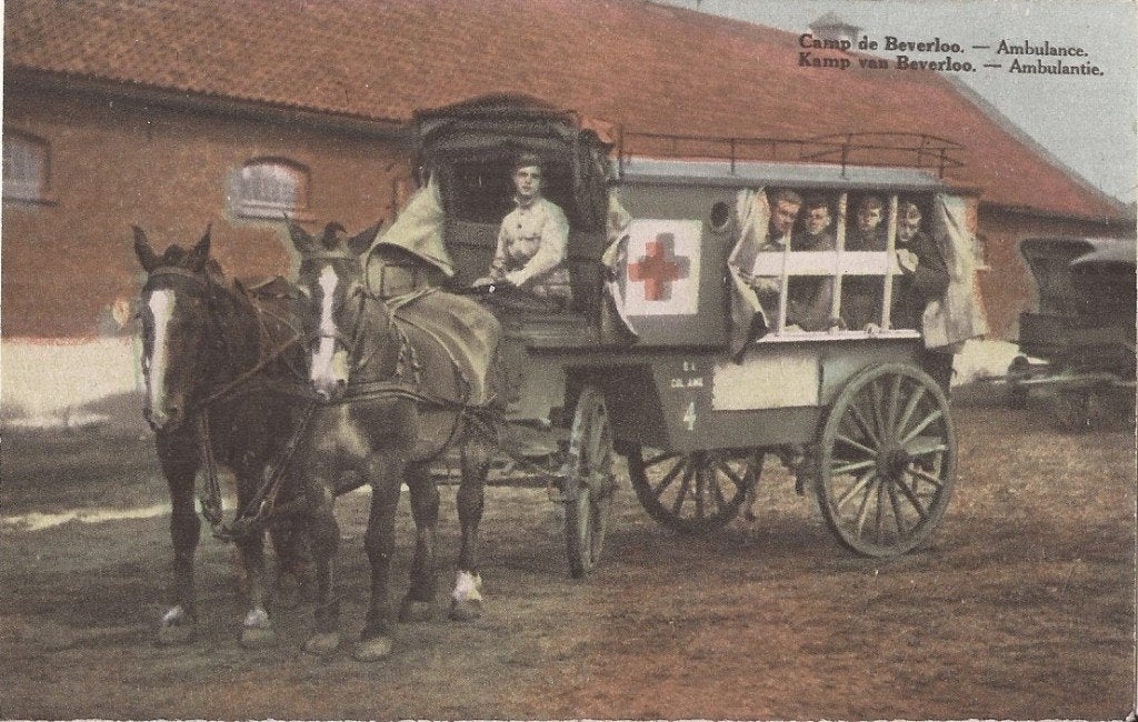 Kamp van Beverloo Ambulance ca. 1910 uitg. Loosvelt Adeline, Ophalen of Verzenden, Voor 1920, Ongelopen, Overige thema's