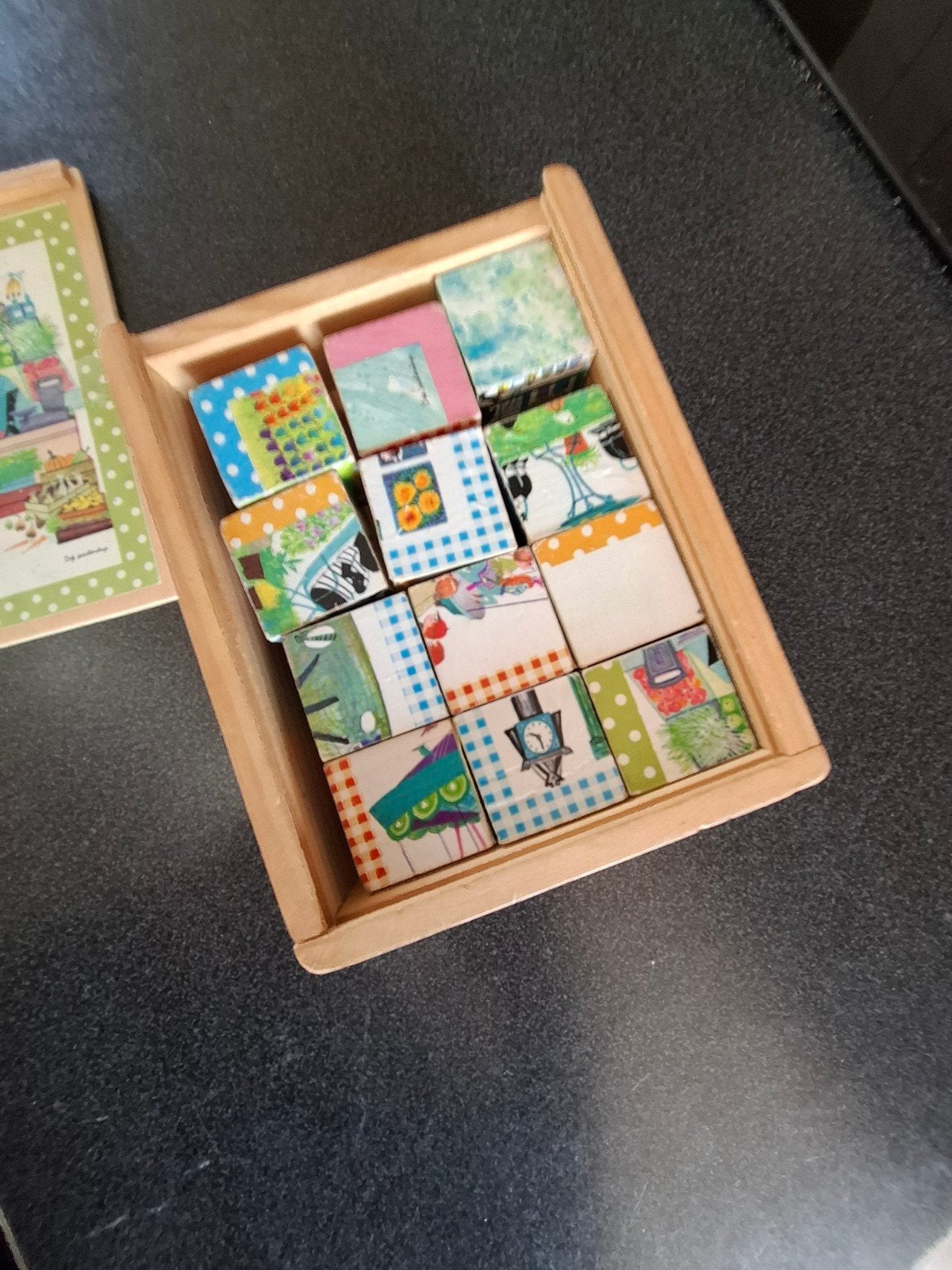 Houten Blokpuzzel jip en Janneke Markt Groenten Fruit Kinder, Ophalen, 2 tot 4 jaar, Gebruikt, 10 tot 50 stukjes