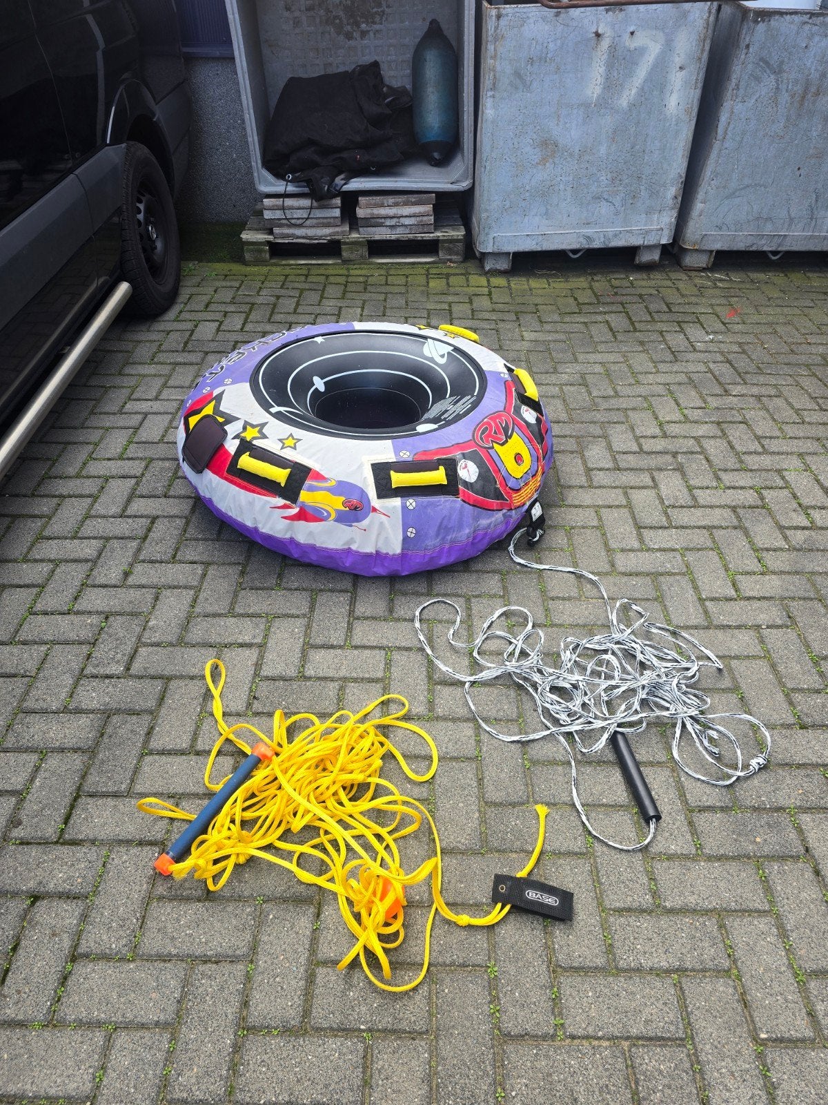 Fun tube met 2 drijflijnen tube en  ski-lijn, Ophalen of Verzenden, Gebruikt