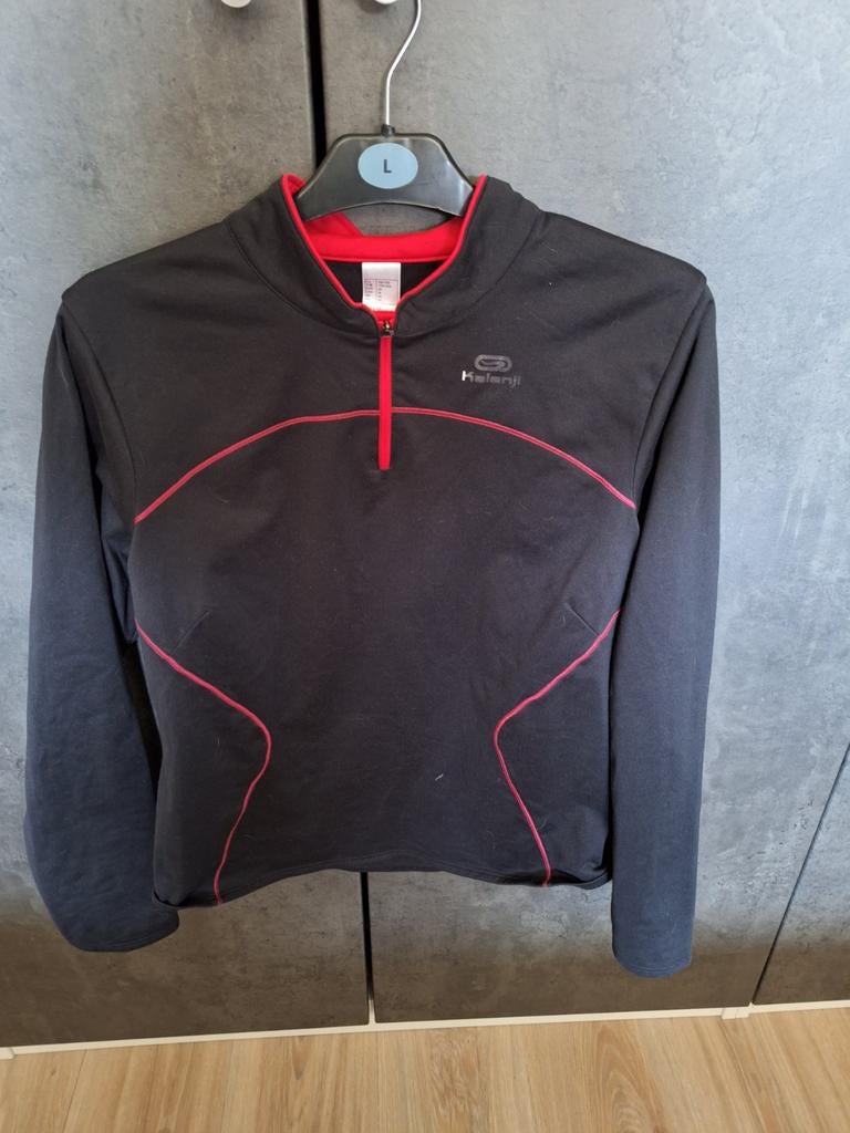 Sportshirt maat 44 Oxylane, Zwart, Kalenji, Maat 42/44 (L), Ophalen of Verzenden