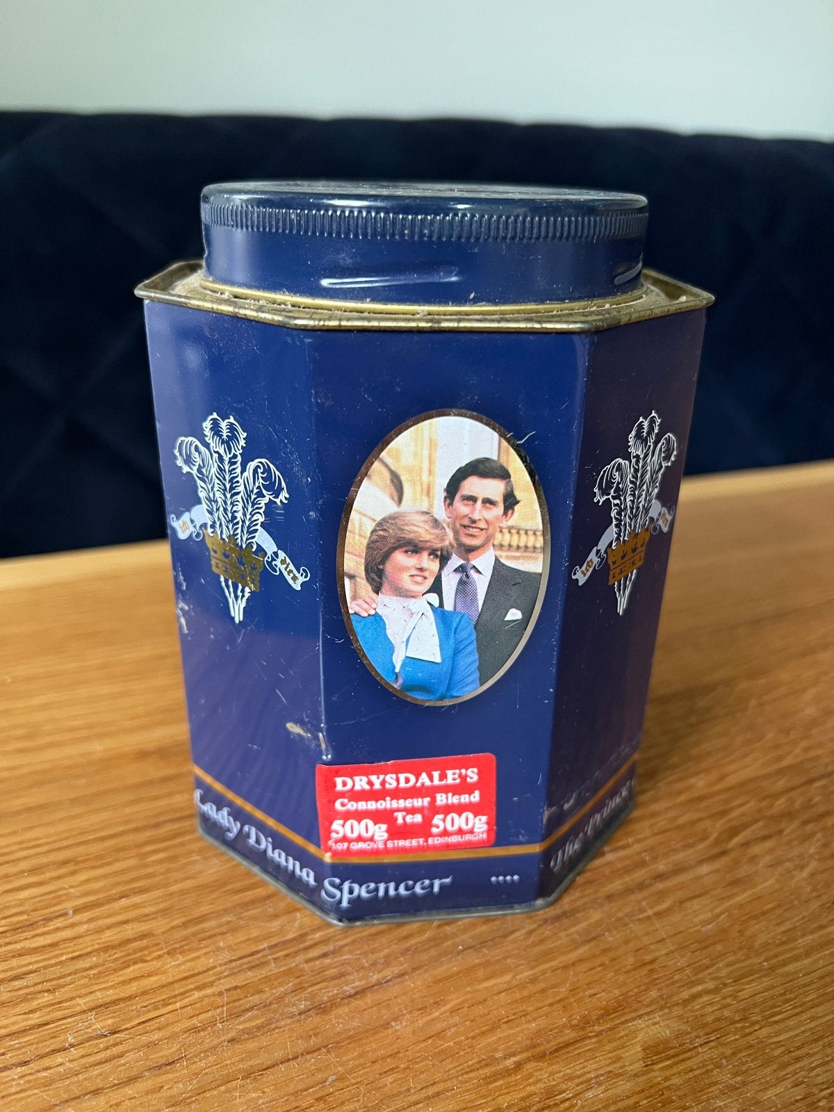 Vintage blik Prins Charles & Lady Diana huwelijk 1981, Ophalen of Verzenden, Gebruikt, Buitenland, Overige typen
