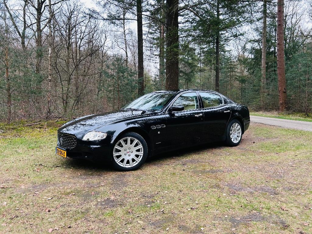 Maserati Quattroporte | ZF automaat | 2007 | Metallic, Auto's, Automaat, Zwart, Leder, Parkeersensor