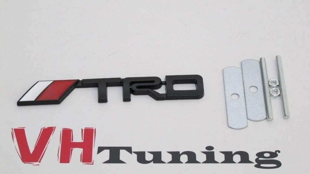 Toyota TRD 3D logo met grill bevestiging 14 cm metaal, Ophalen of Verzenden