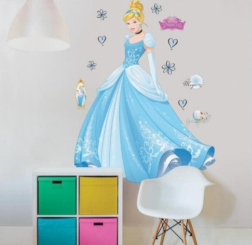 SALE | Disney Princess Assepoester XXL Muursticker, Nieuw, Ophalen of Verzenden, Nvt, Nvt