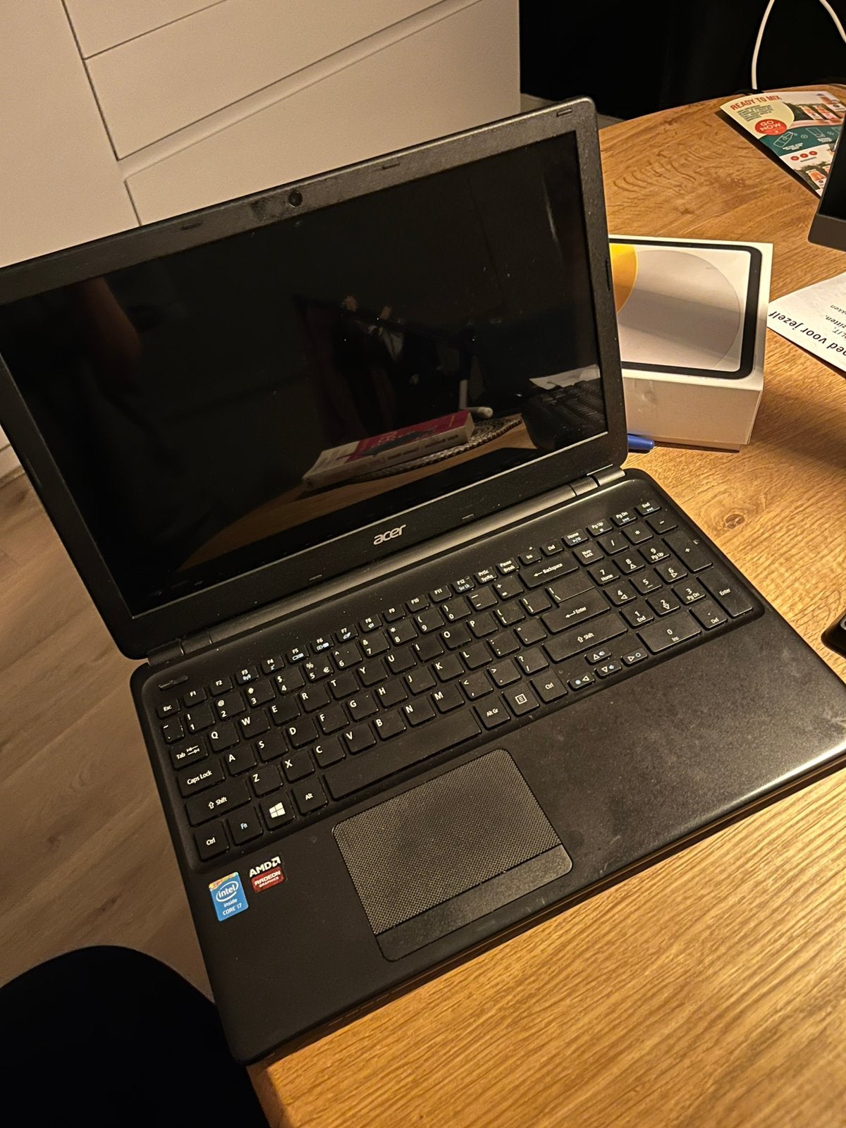 Acer laptop – Intel Core i7 – zonder oplader, Ophalen, Gebruikt, 15 inch, 2 tot 3 Ghz