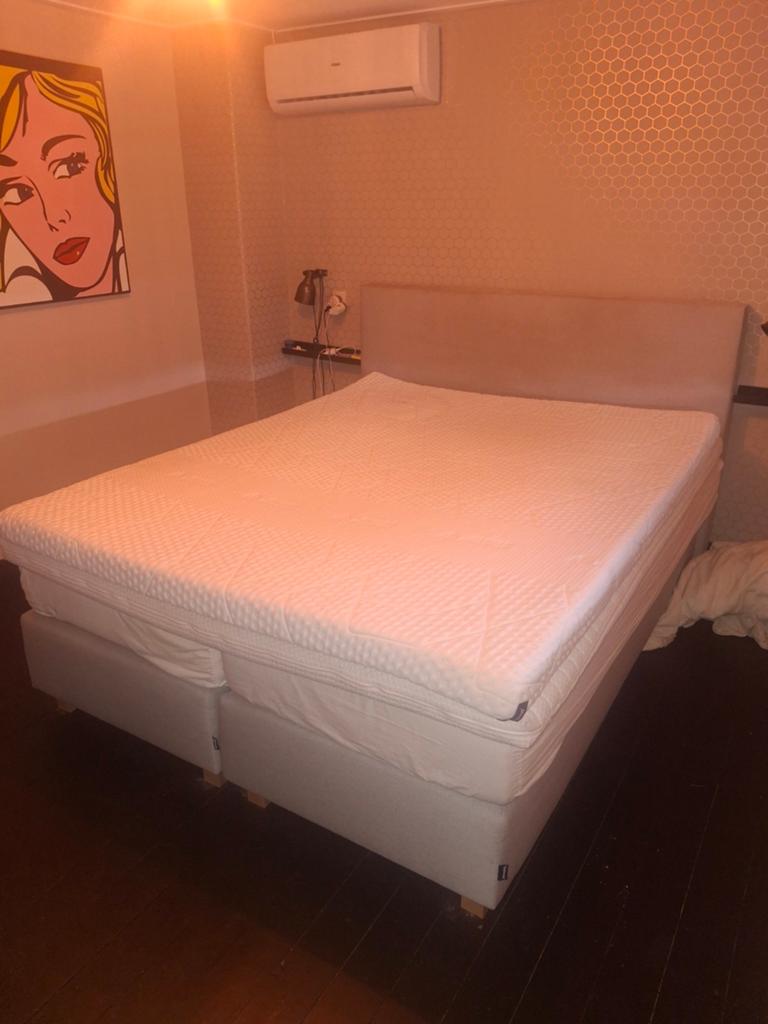 Boxspring 160x200 incl Emma Topper, Huis en Inrichting, Slaapkamer | Boxsprings, Ophalen, Gebruikt, Tweepersoons, 160 cm