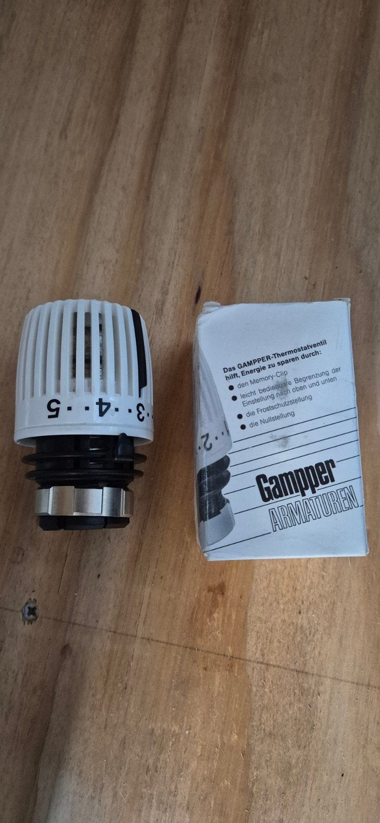 Gampper Thermostaatknop 320N/323 met vloeistofsensor (Nieuw), Minder dan 30 cm, Radiator, Nieuw, Minder dan 60 cm