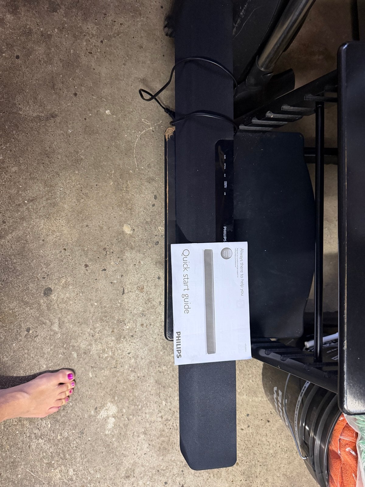 Philips Soundbar  en handleiding, Ophalen of Verzenden, Met externe subwoofer, Gebruikt