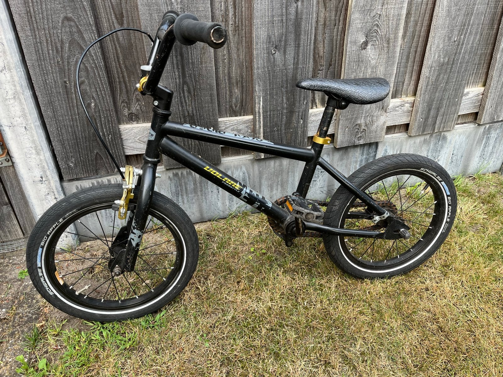 BMX 12 inch zwart - Gebruikt, werkend en veilig, Fietsen en Brommers, Ophalen, Gebruikt, Staal, Velgrem