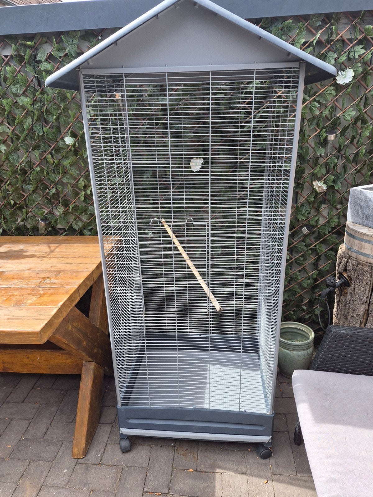 grote vogelkooi, Ophalen
