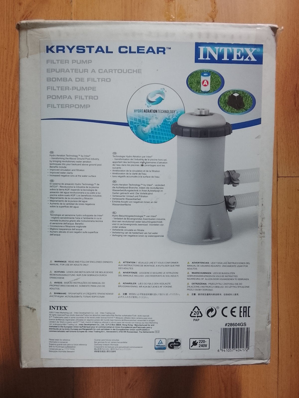 Intex Krystal Clear Filterpomp 604G voor zwembaden, Ophalen of Verzenden, Nieuw, Zwembadpomp