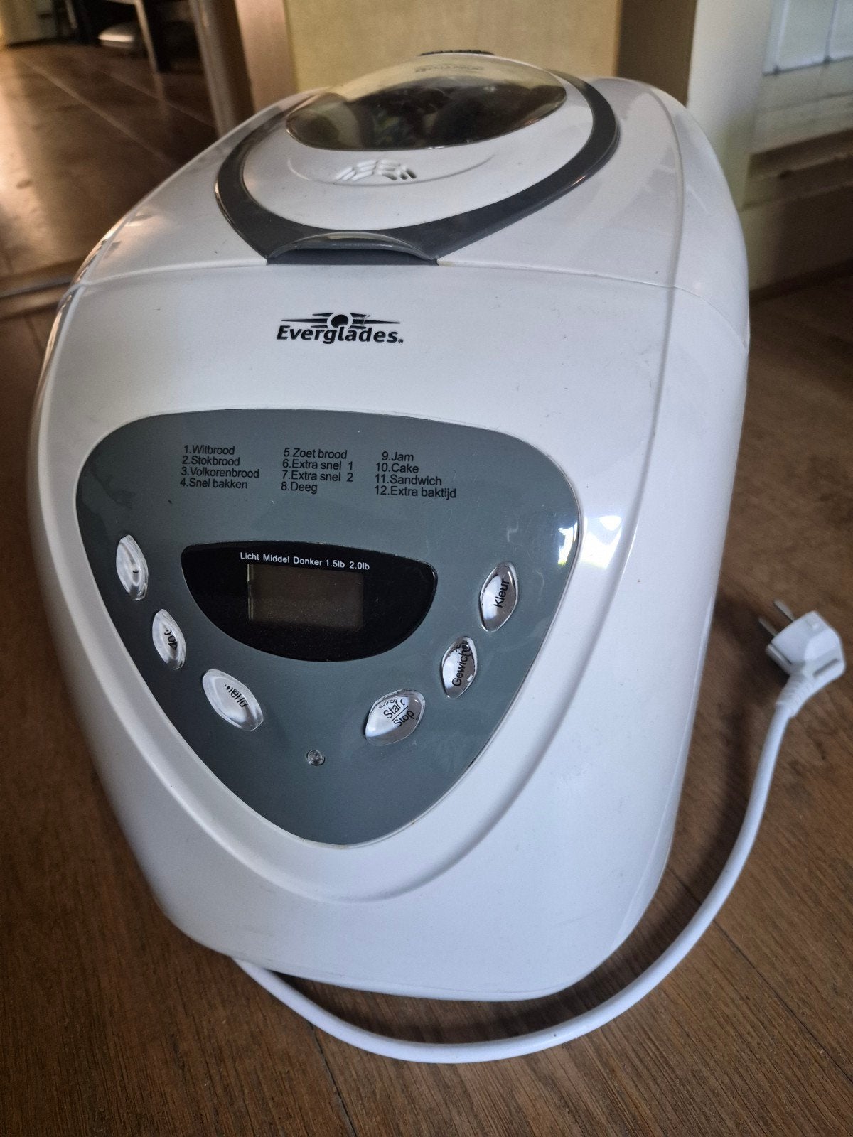 Everglades broodbakmachine, Ophalen, Zo goed als nieuw, Met timer, Kijkvenster