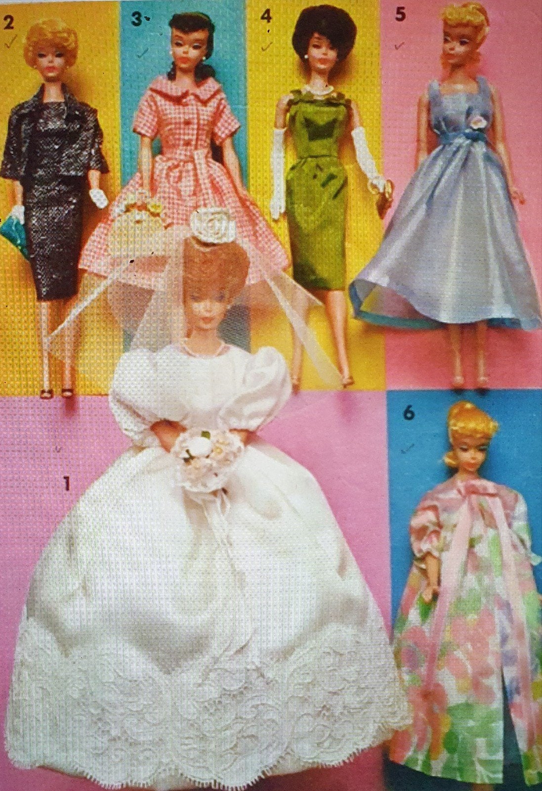 vintage barbie 1960 patronen, Verzenden