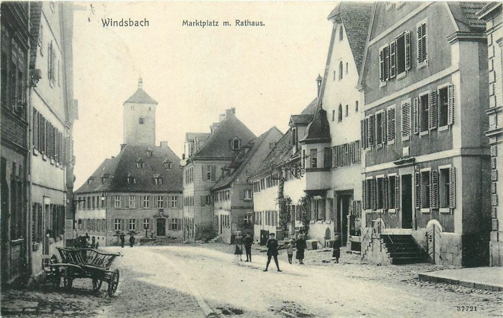 379-135-009 Windsbach Marktplatz, Ophalen of Verzenden, Voor 1920, Duitsland