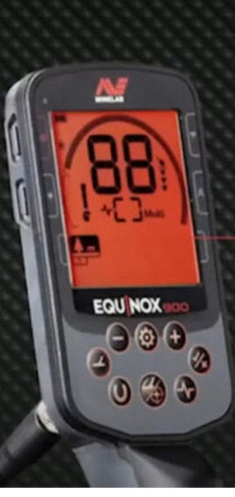 Minelab Equinox 900 Metaaldetector, Hobby en Vrije tijd, Ophalen, Meer dan 30 cm, Zo goed als nieuw, Minelab