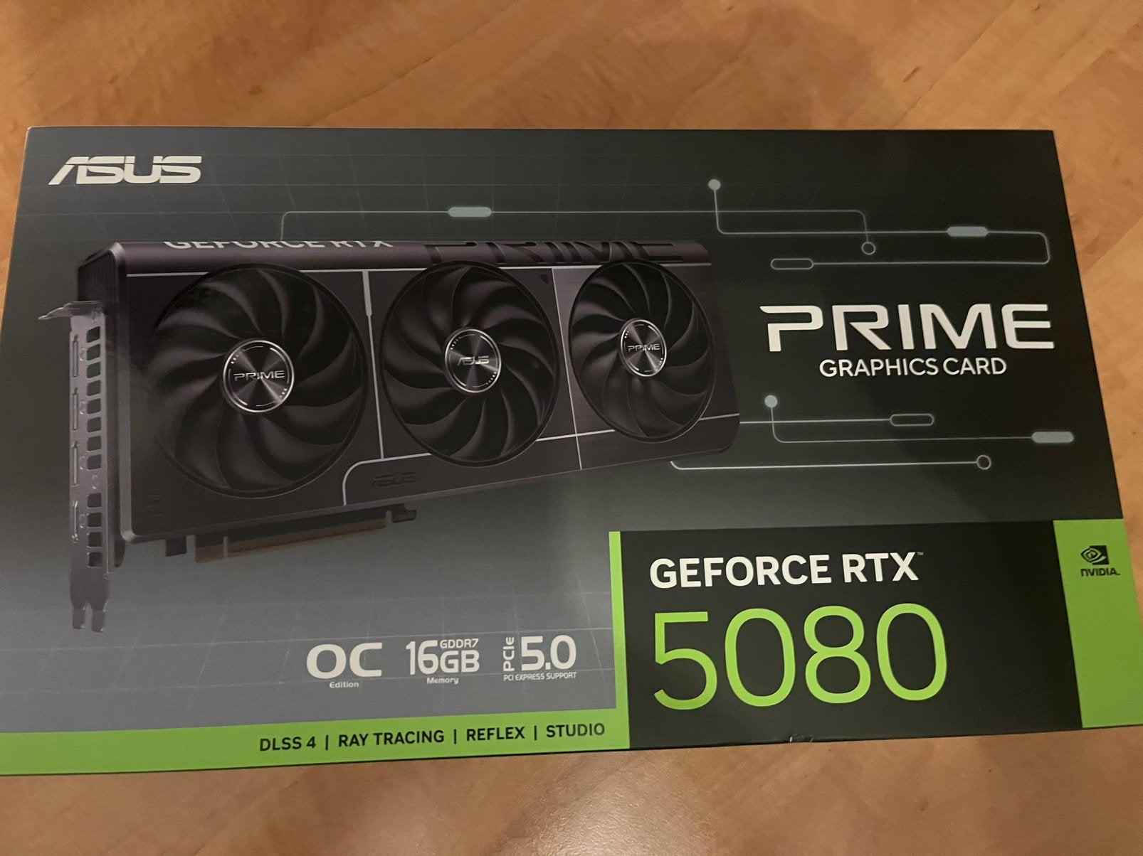ASUS Prime GeForce RTX 5080 OC 16GB Grafische Kaart, Ophalen, HDMI, GDDR6, Nieuw