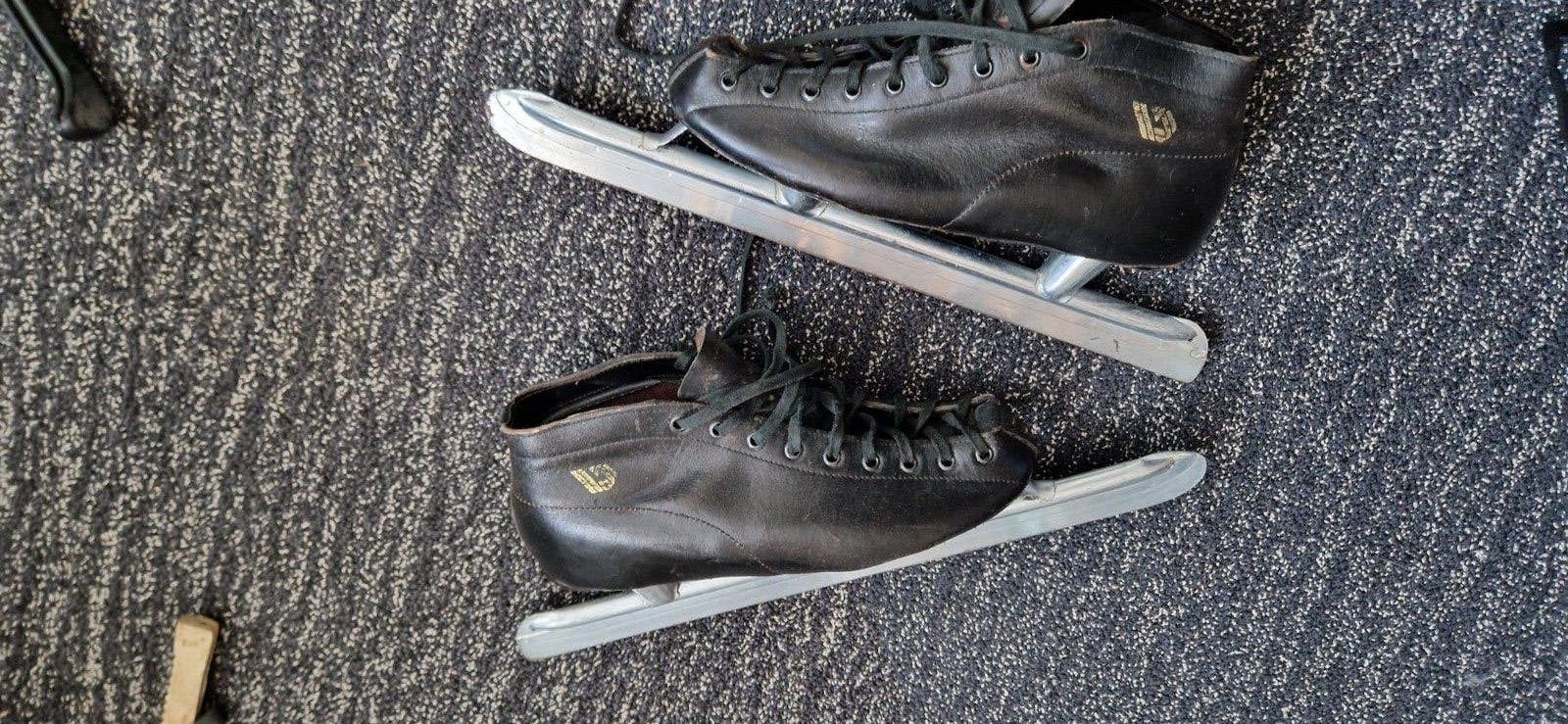 Vintage Zwarte Schaatsen - Klassiek Model, Sport en Fitness, Overige merken, Gebruikt, Overige typen, Ophalen of Verzenden