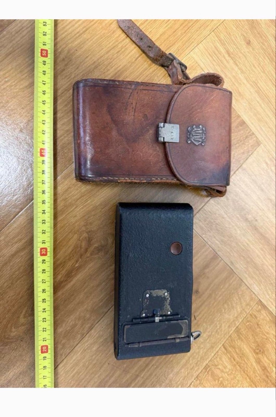Antieke Kodak Folding Camera A120 met origineel leren etui, Ophalen of Verzenden, Gebruikt, Compact, Kodak