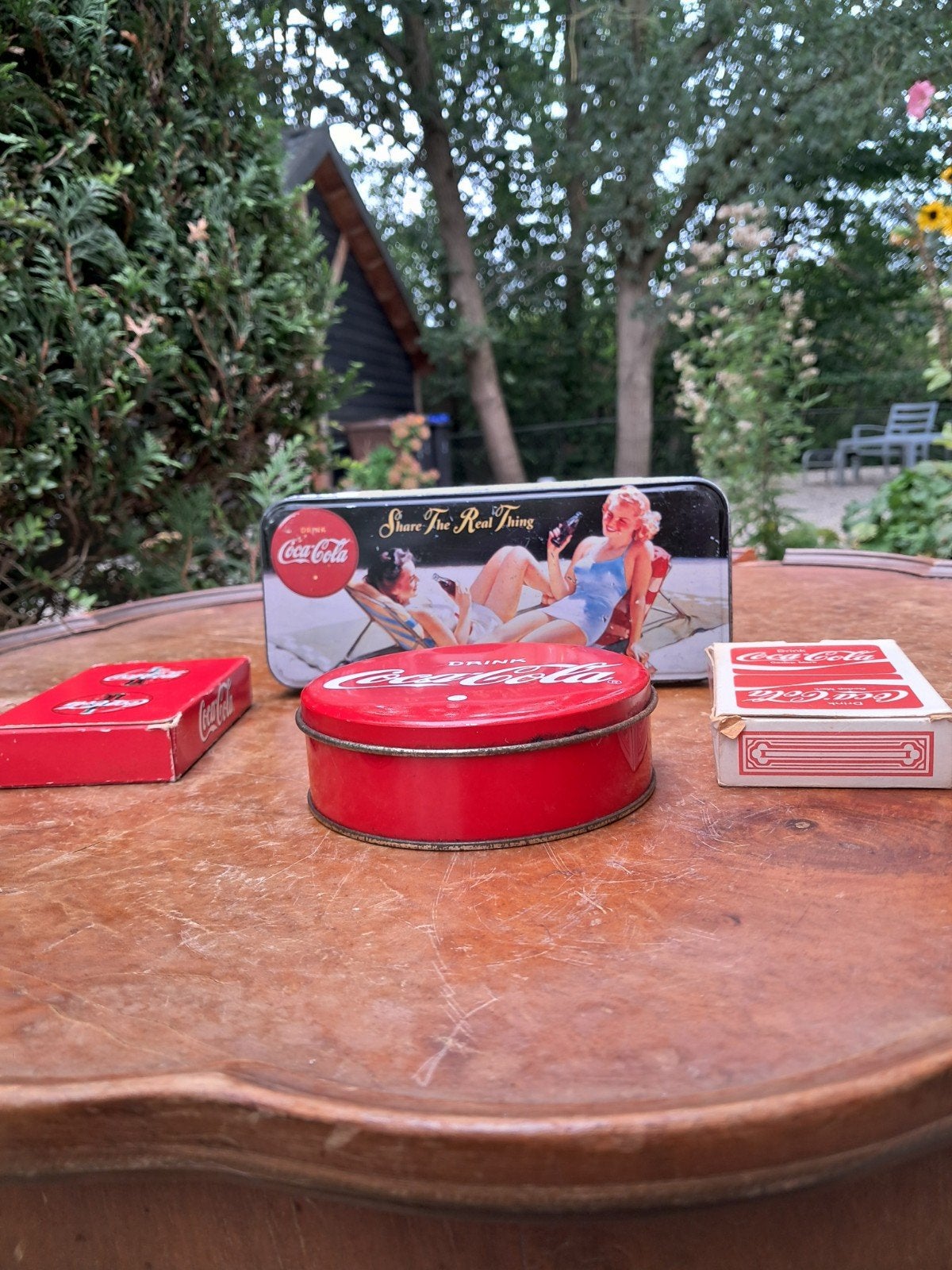 Coca Cola speelkaarten, pennenblikje en onderzetters, Verzamelen, Ophalen of Verzenden, Gebruikt, Gebruiksvoorwerp