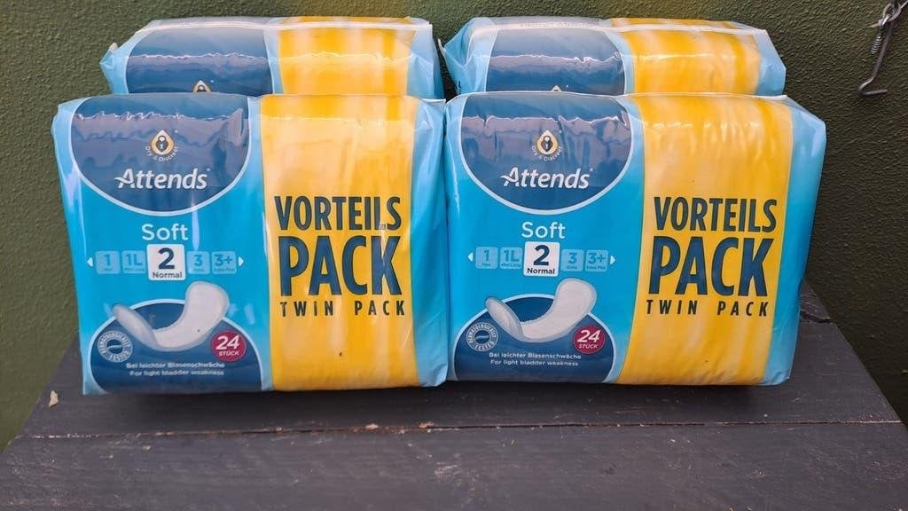 4 verpakkingen Attends soft 2 inleggers, Onbekend, Nieuw, Ophalen of Verzenden, Onbekend