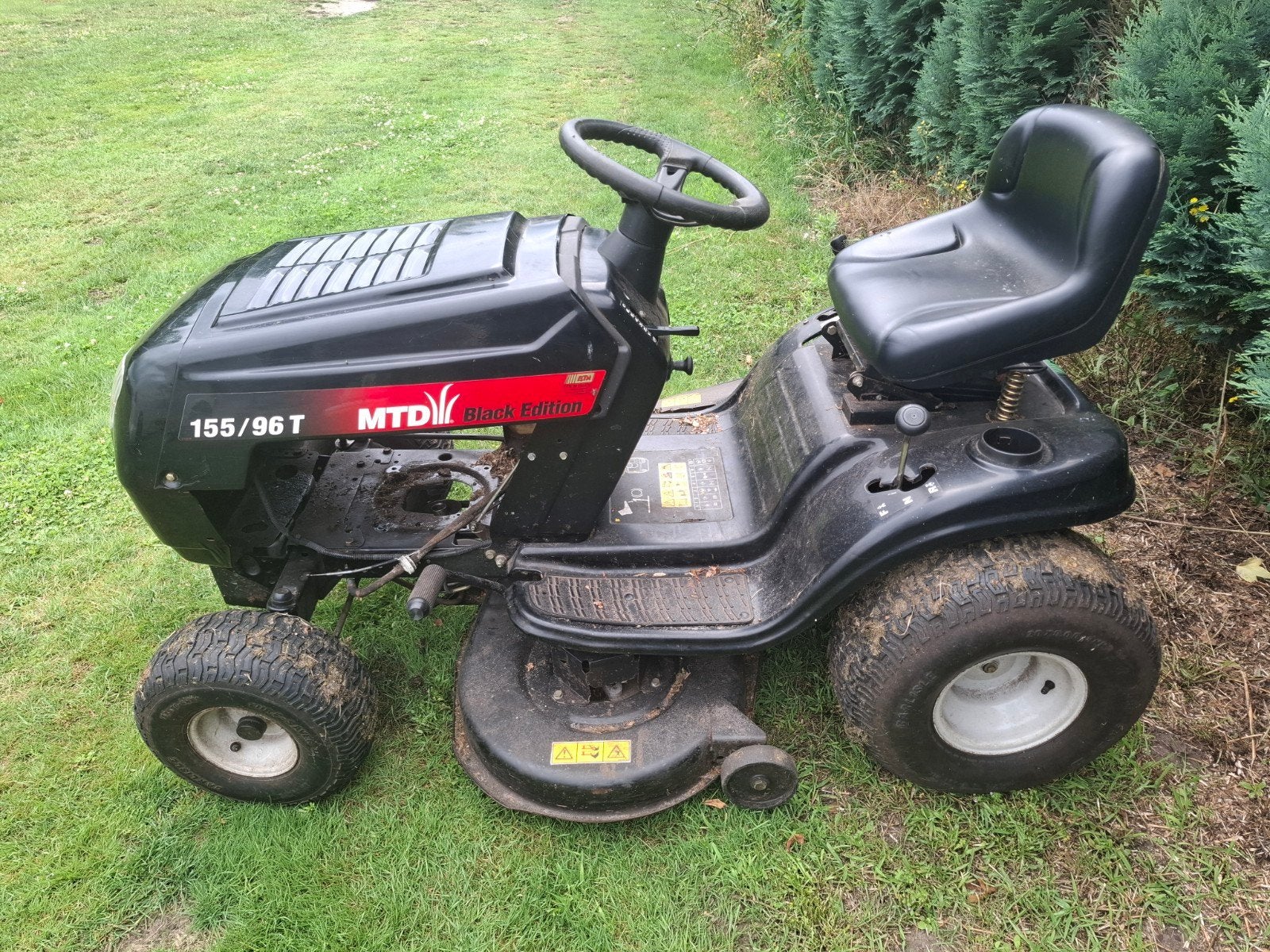 Mtd zitmaaier voor onderdelen geen motor, Tuin en Terras, Grasmaaiers, Ophalen of Verzenden, Gebruikt, 50 cm of meer