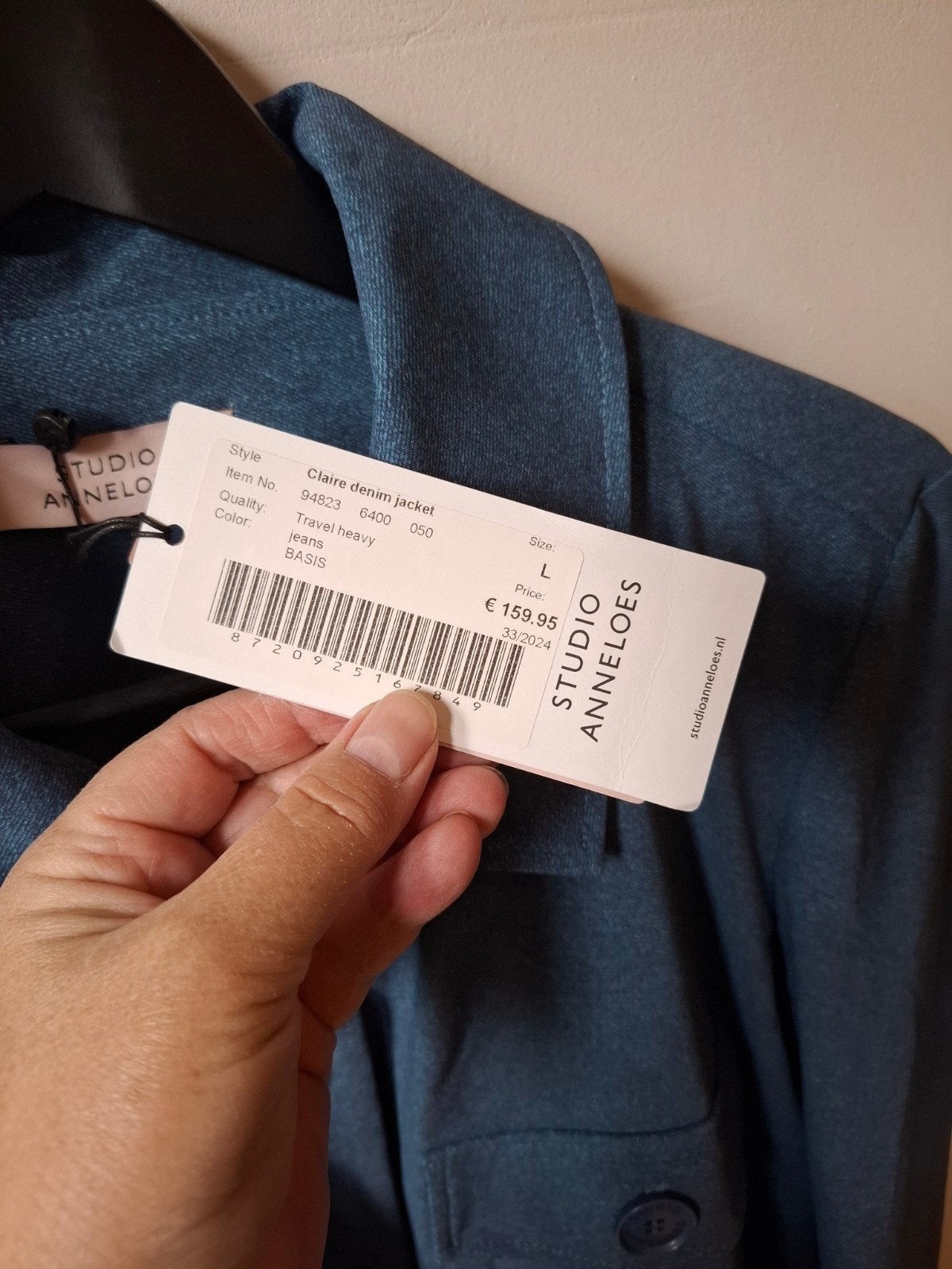 Studio Anneloes Claire travel denim jacket maat L/40, Studio Anneloes, Blauw, Maat 42/44 (L), Nieuw