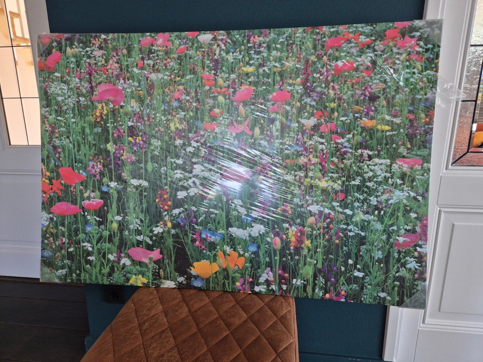 Canvas doek Bloemenweide IKEA Pjatteryd 78,5 x 117,5, Ophalen, Nieuw, Print, 100 tot 125 cm