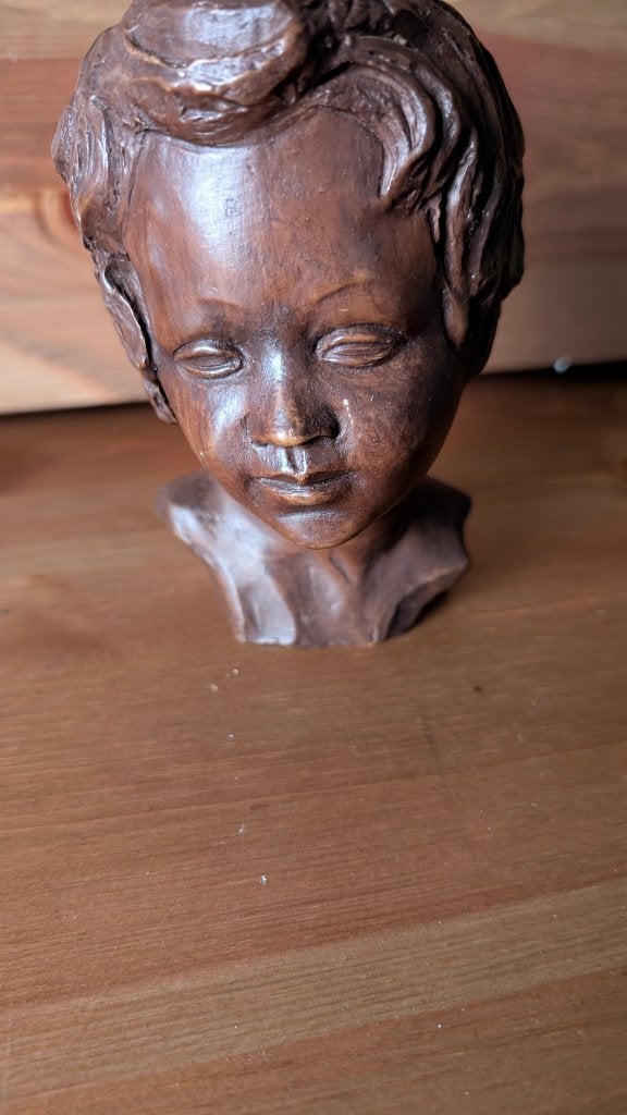 vintage kinderbuste (13 cm) – GebrVan Paridon / Anton Perrée, Antiek en Kunst, Minder dan 20 cm, Art deco, Buste, Ophalen of Verzenden