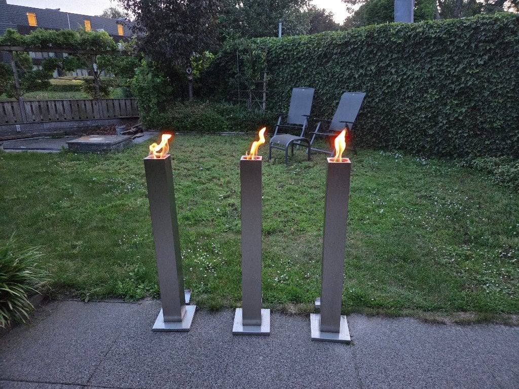 Design RVS tuinfakkel, Ophalen, Gebruikt
