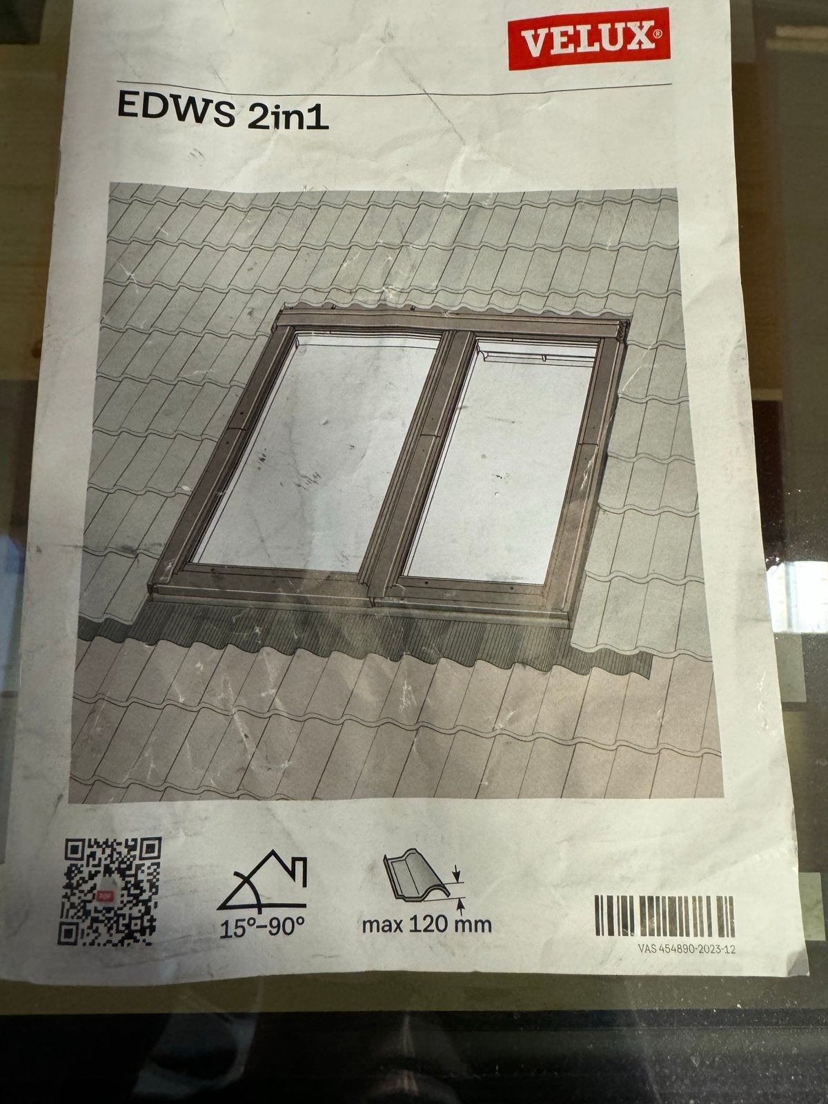 VELUX 2-IN-1 ASSYMETRISCH DAKRAAM FMK08 (139 X 140), Doe-het-zelf en Verbouw, Glas en Ramen, Minder dan 80 cm, 120 tot 160 cm