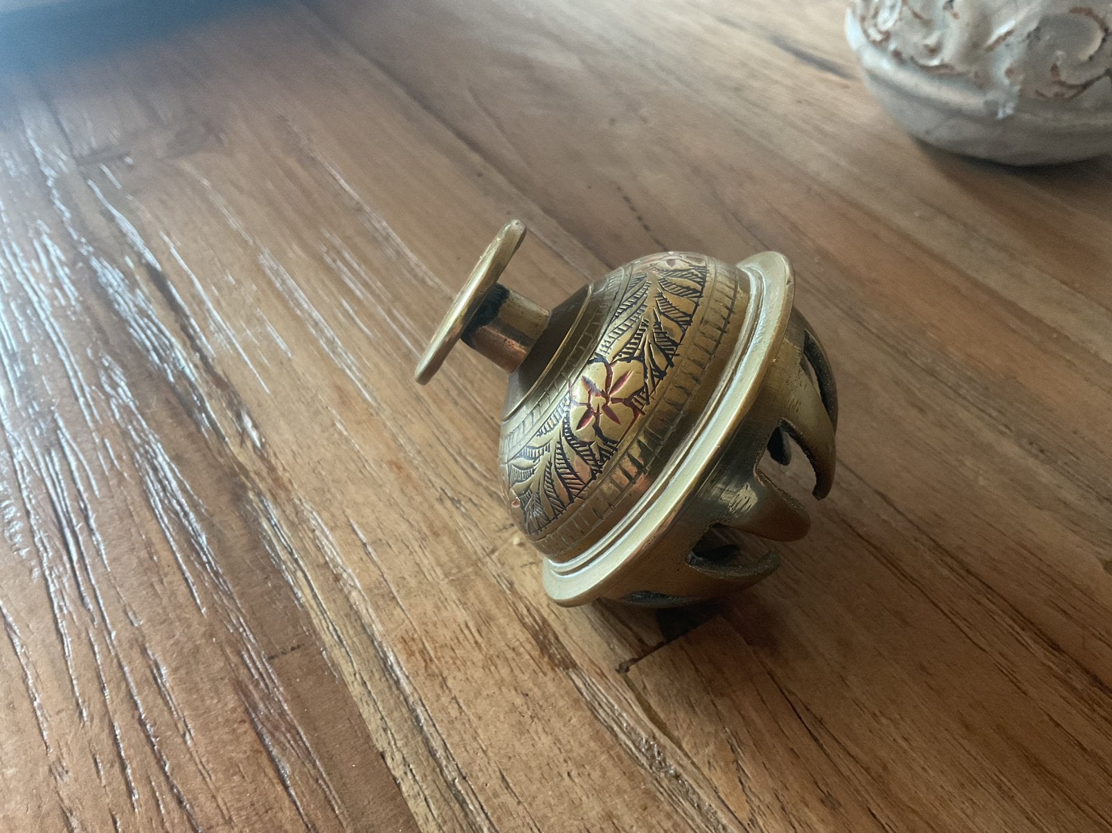 Mooie ( koperen?) vintage olifanten bel, Ophalen of Verzenden, Zo goed als nieuw, Beeldje of Figuurtje
