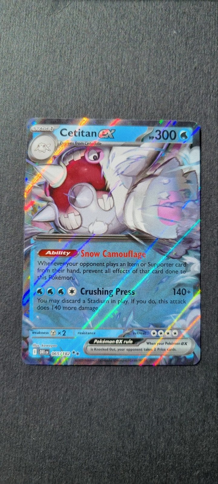 Cetitan ex DRI 065, Ophalen of Verzenden, Zo goed als nieuw, Losse kaart, Foil