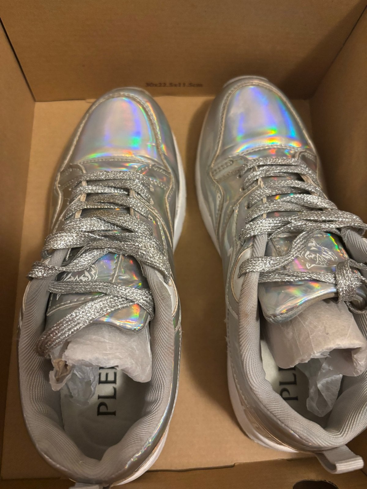 Plein Sport Holografische Sneakers - Maat 37, Ophalen of Verzenden, Zo goed als nieuw, Overige kleuren, Sneakers of Gympen