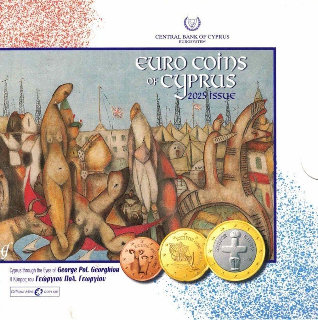 BU set Cyprus 2025 - 1 cent t/m 2 euro - Blister, Postzegels en Munten, Munten | Europa | Euromunten, Verzenden, Cyprus, Overige waardes