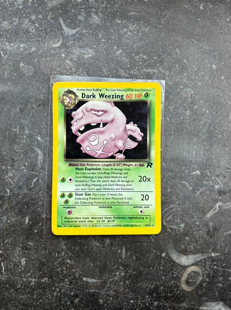 Dark Weezing 14/82 | Team Rocket set | Pokemon kaart, Ophalen, Gebruikt, Losse kaart