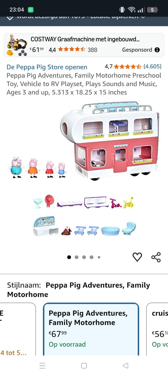 Peppa Pig Avonturen Familie Camper Speelset, Ophalen of Verzenden, Jongen of Meisje