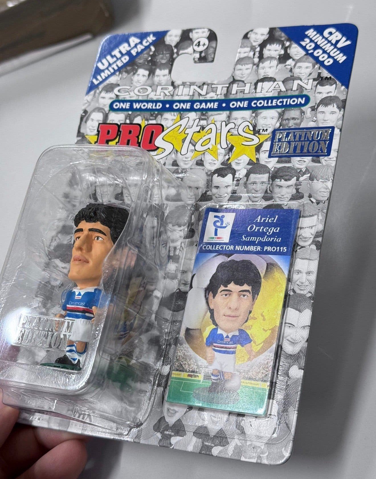 Ariel Ortega Sampdoria PRO115 Blister Prostar Voetbal-pop, Buitenlandse clubs, L, Nieuw, Beeldje of Poppetje