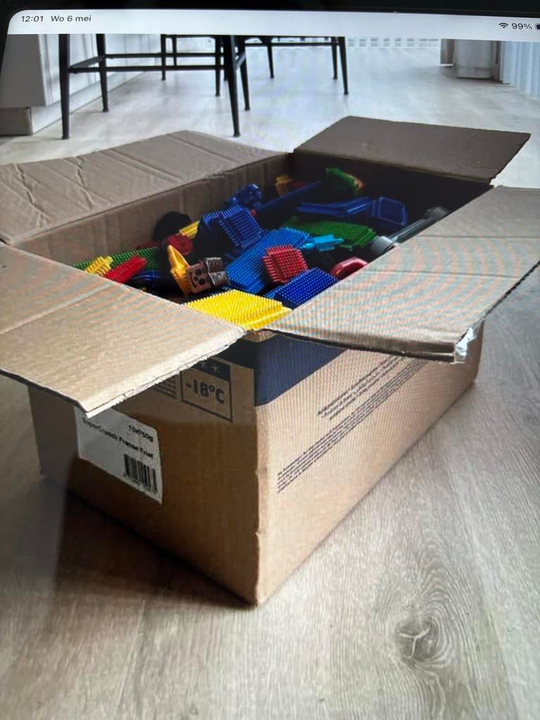 Grote doos met Nopper bouwblokken, Kinderen en Baby's, Speelgoed | Bouwstenen, Gebruikt, Nopper, Ophalen of Verzenden